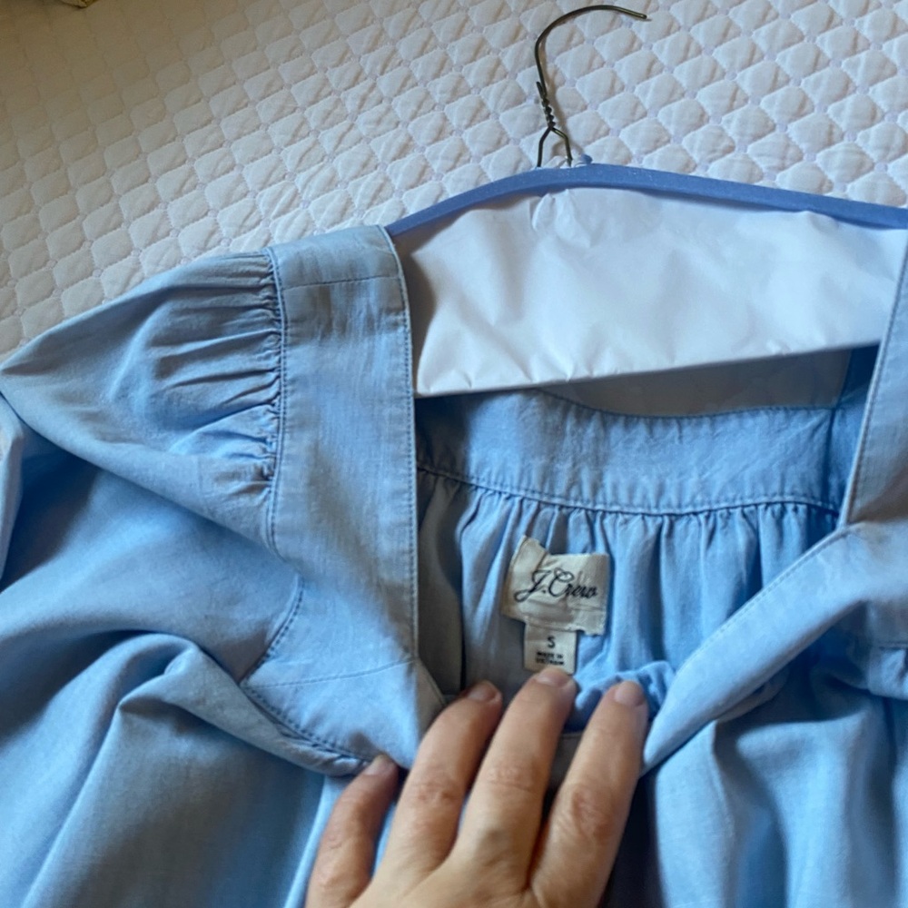 J. Crew Light Blue Long Sleeve Midi Dress - Picture 5 of 5